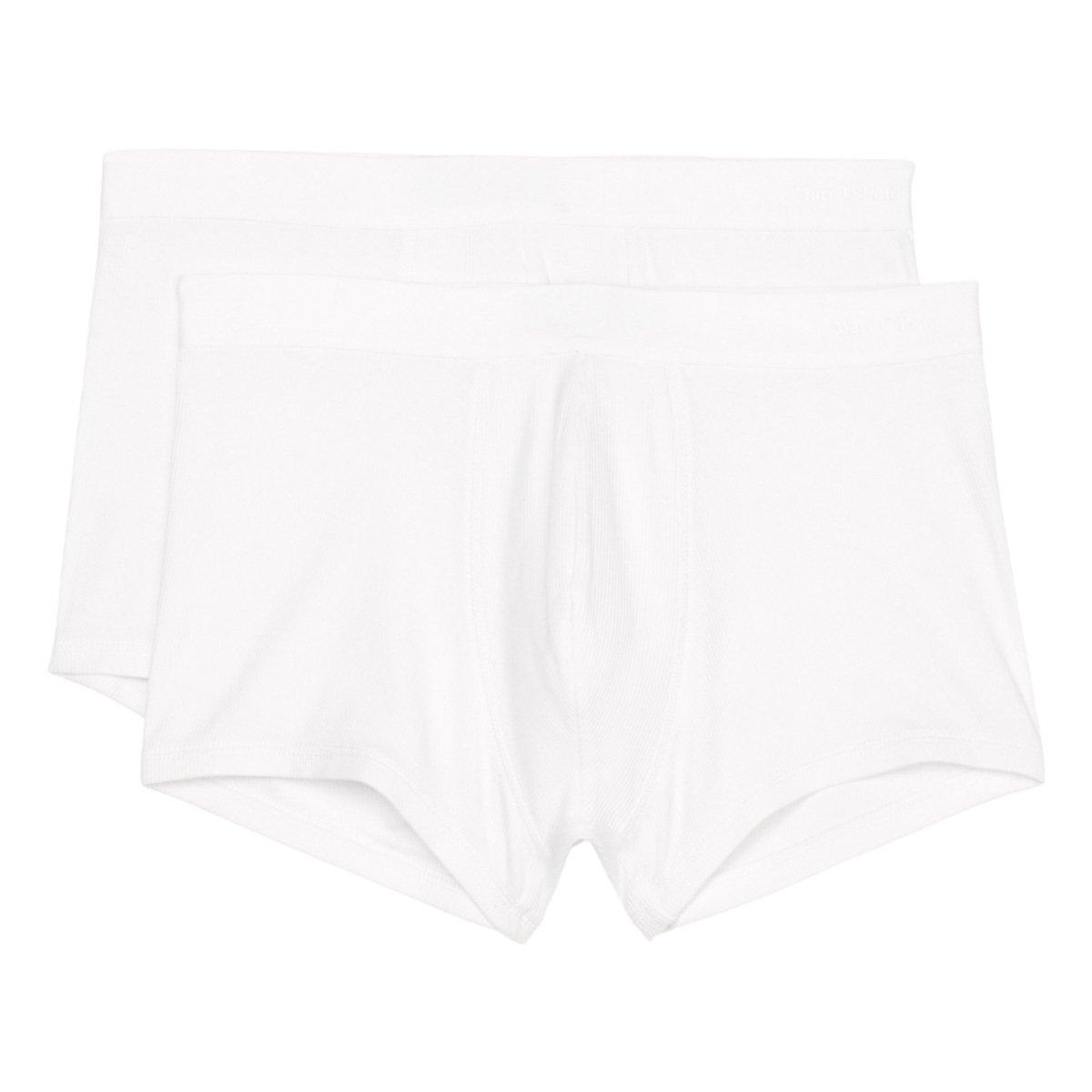 2er Pack Iconic Rib Organic Cotton - Retro Short Pant Herren Weiss S von Marc O'Polo