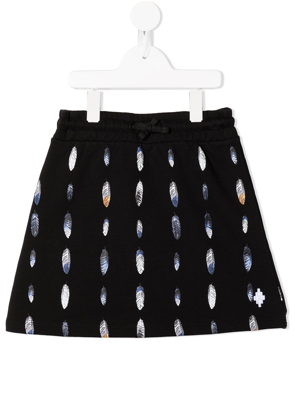 Marcelo Burlon County Of Milan Kids A-line feather print skirt - Black von Marcelo Burlon County Of Milan Kids