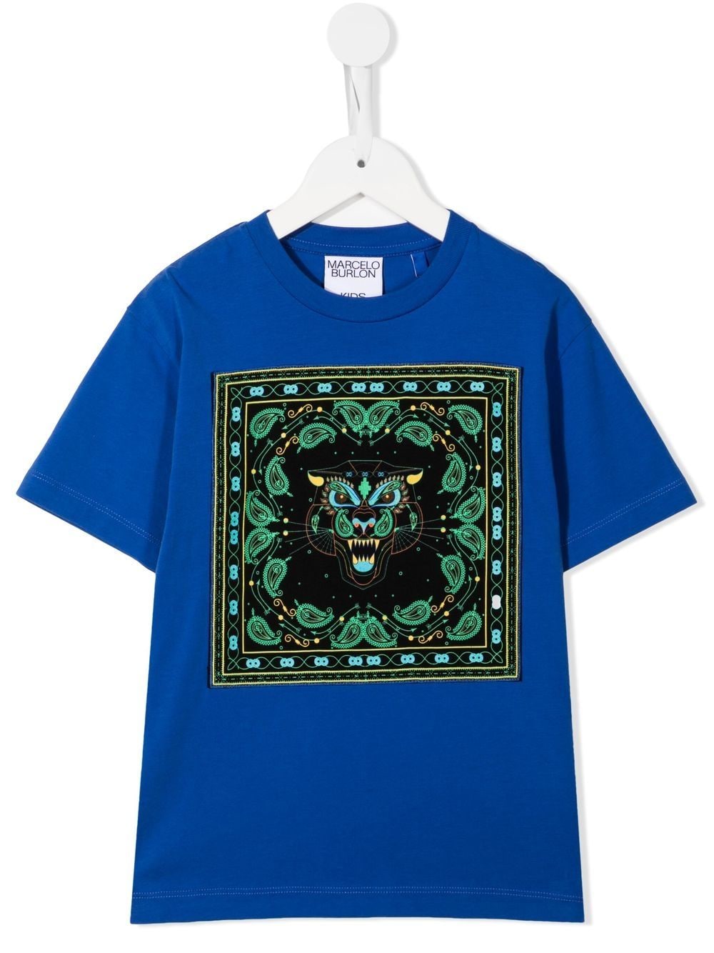 Marcelo Burlon County Of Milan Kids Bandana Tiger printed T-shirt - Blue von Marcelo Burlon County Of Milan Kids