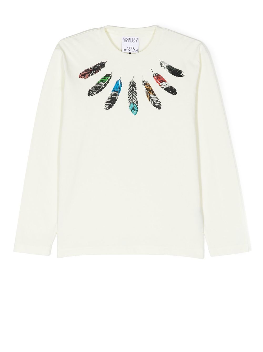 Marcelo Burlon County Of Milan Kids Feathers long-sleeve T-shirt - White von Marcelo Burlon County Of Milan Kids