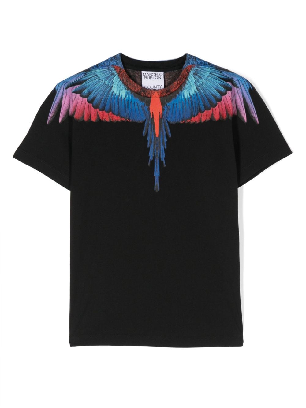 Marcelo Burlon County Of Milan Kids Icon Wings cotton T-shirt - Black von Marcelo Burlon County Of Milan Kids