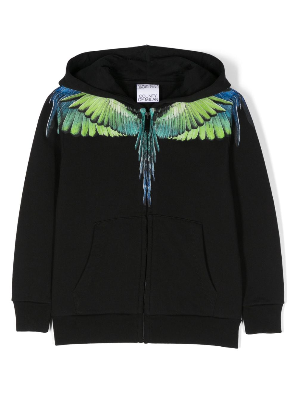 Marcelo Burlon County Of Milan Kids Icon Wings cotton hoodie - Black von Marcelo Burlon County Of Milan Kids