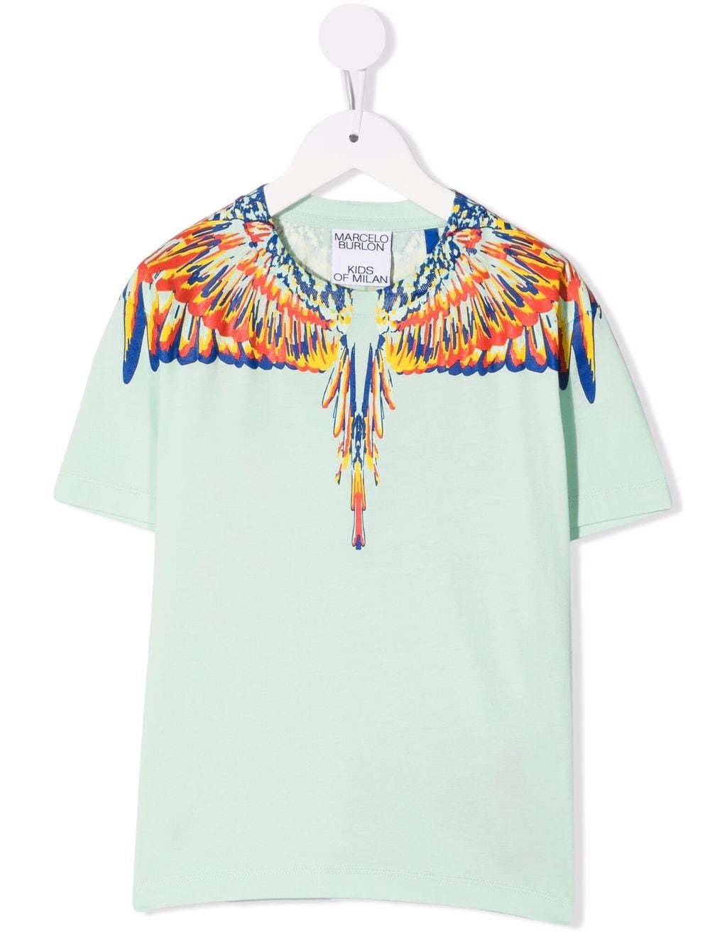 Marcelo Burlon County Of Milan Kids Wings-print short-sleeve T-shirt - Green von Marcelo Burlon County Of Milan Kids