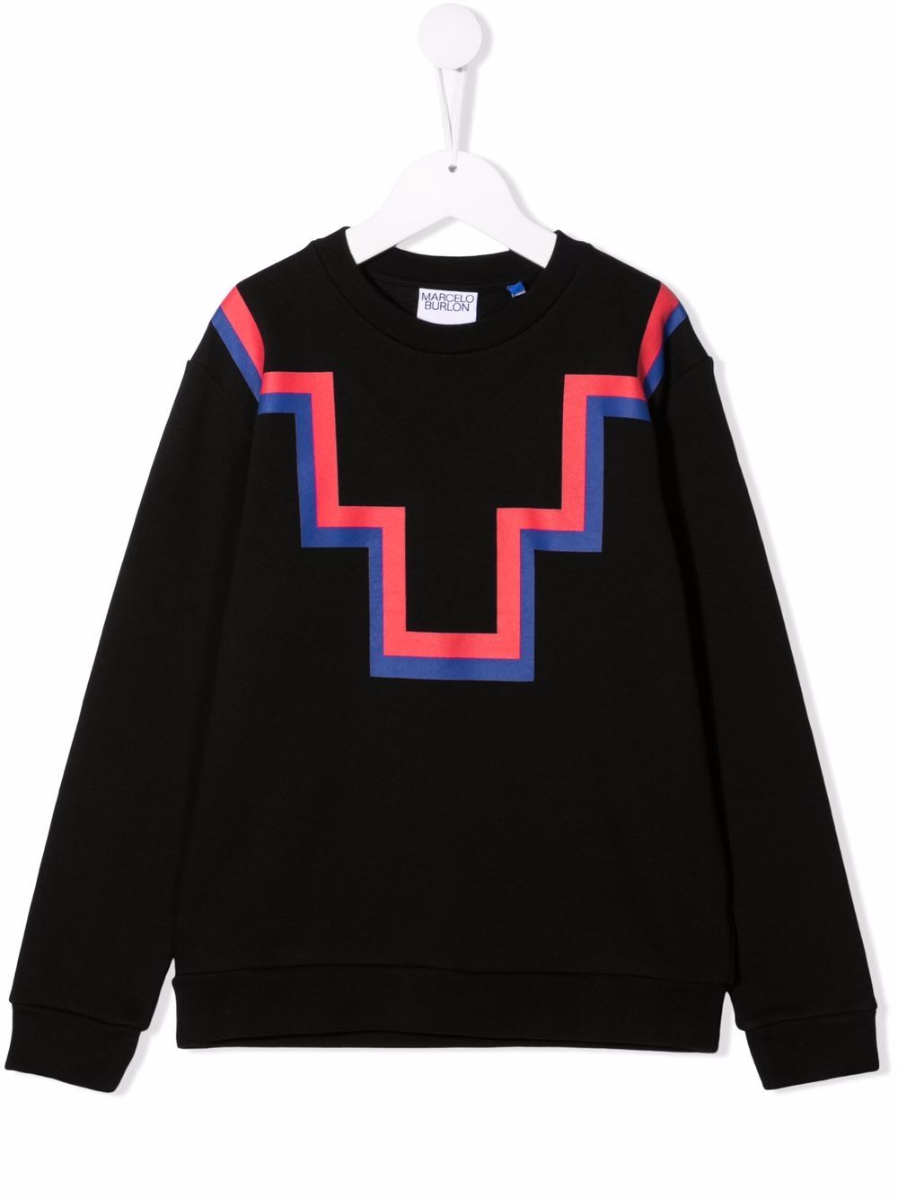 Marcelo Burlon County Of Milan Kids abstract-print sweatshirt - Black von Marcelo Burlon County Of Milan Kids