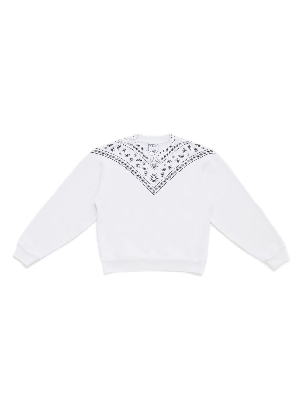 Marcelo Burlon County Of Milan Kids bandana-print cotton sweatshirt - White von Marcelo Burlon County Of Milan Kids