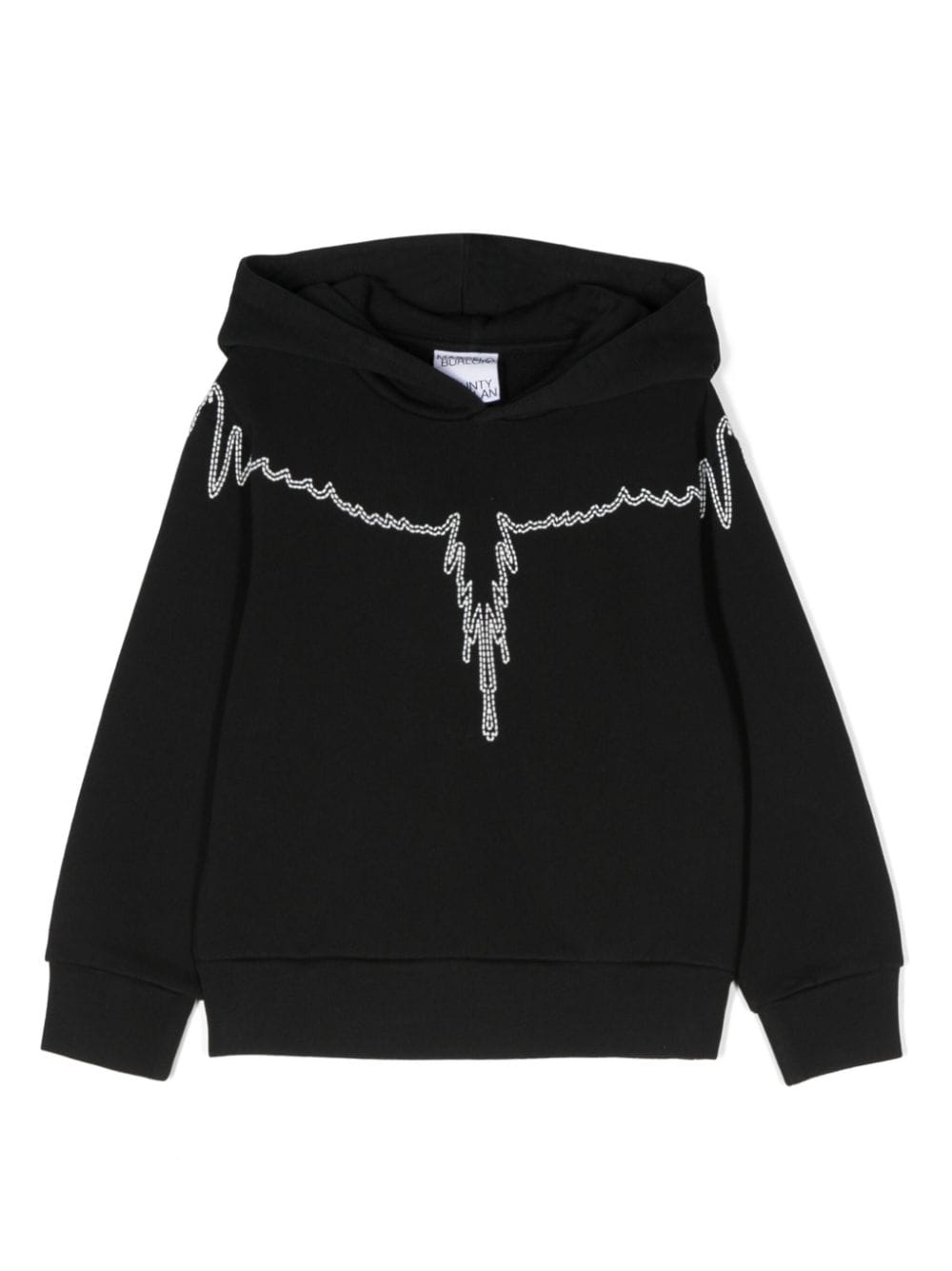 Marcelo Burlon County Of Milan Kids Wings-embroidered organic cotton hoodie - Black von Marcelo Burlon County Of Milan Kids