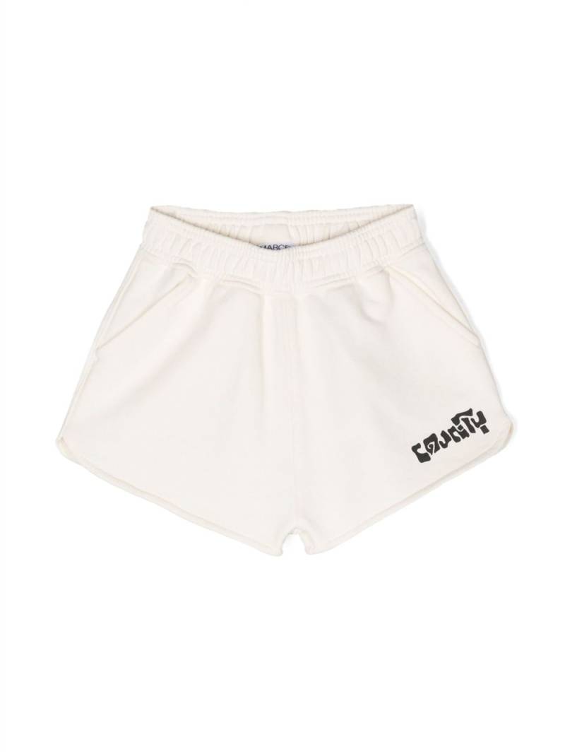 Marcelo Burlon County Of Milan Kids logo-print cotton shorts - Neutrals von Marcelo Burlon County Of Milan Kids