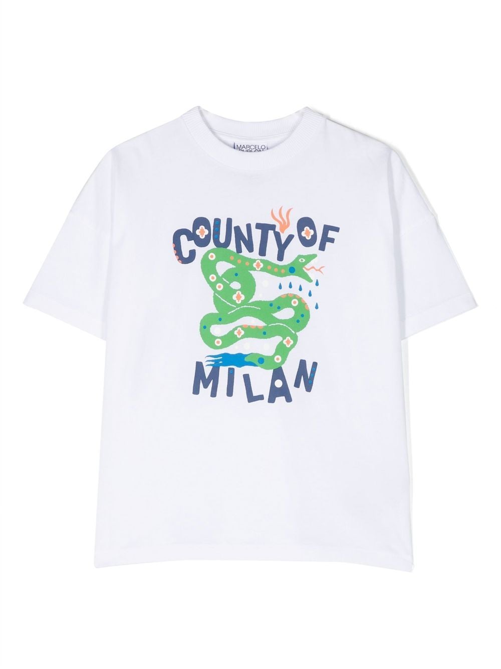 Marcelo Burlon County Of Milan Kids snake print short-sleeve T-shirt - White von Marcelo Burlon County Of Milan Kids