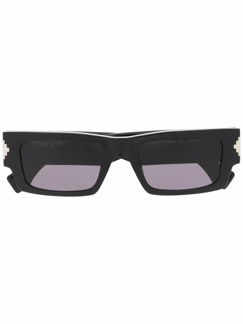 Marcelo Burlon County of Milan Alerce rectangle-frame sunglasses - Black von Marcelo Burlon County of Milan