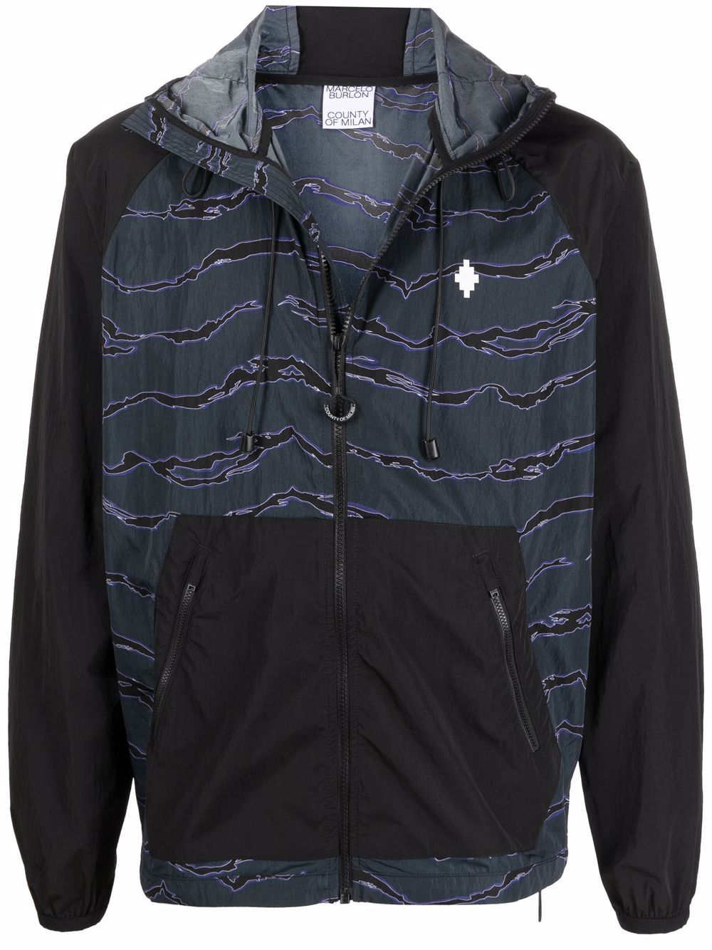 Marcelo Burlon County of Milan all over camouflage windbreaker jacket - Blue von Marcelo Burlon County of Milan