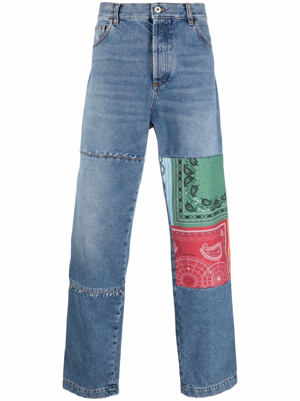 Marcelo Burlon County of Milan patchwork bandana jeans - Blue von Marcelo Burlon County of Milan