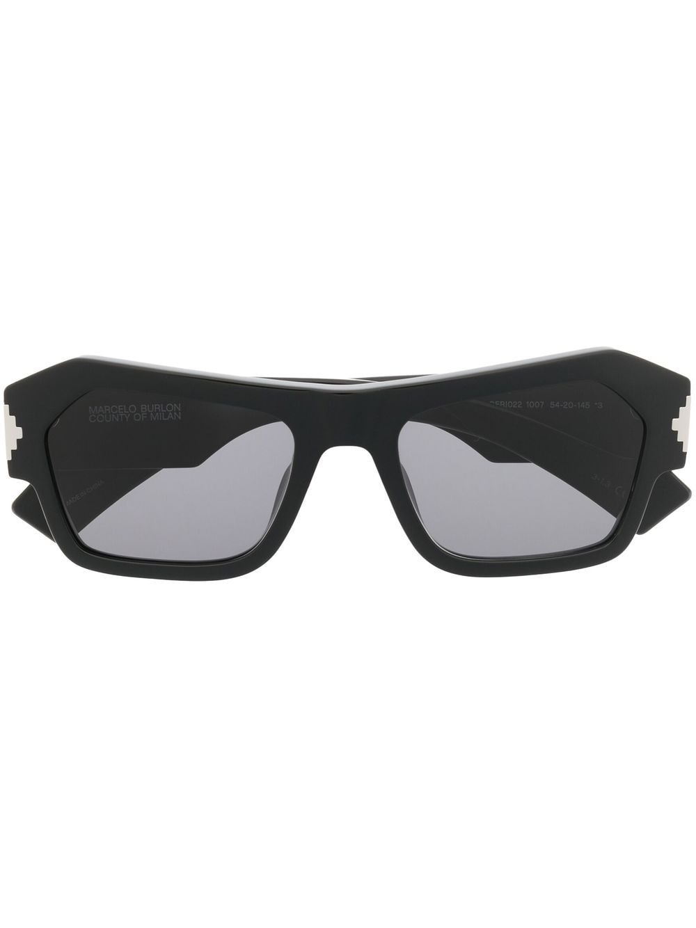 Marcelo Burlon County of Milan Cardo rectangle-frame sunglasses - Black von Marcelo Burlon County of Milan