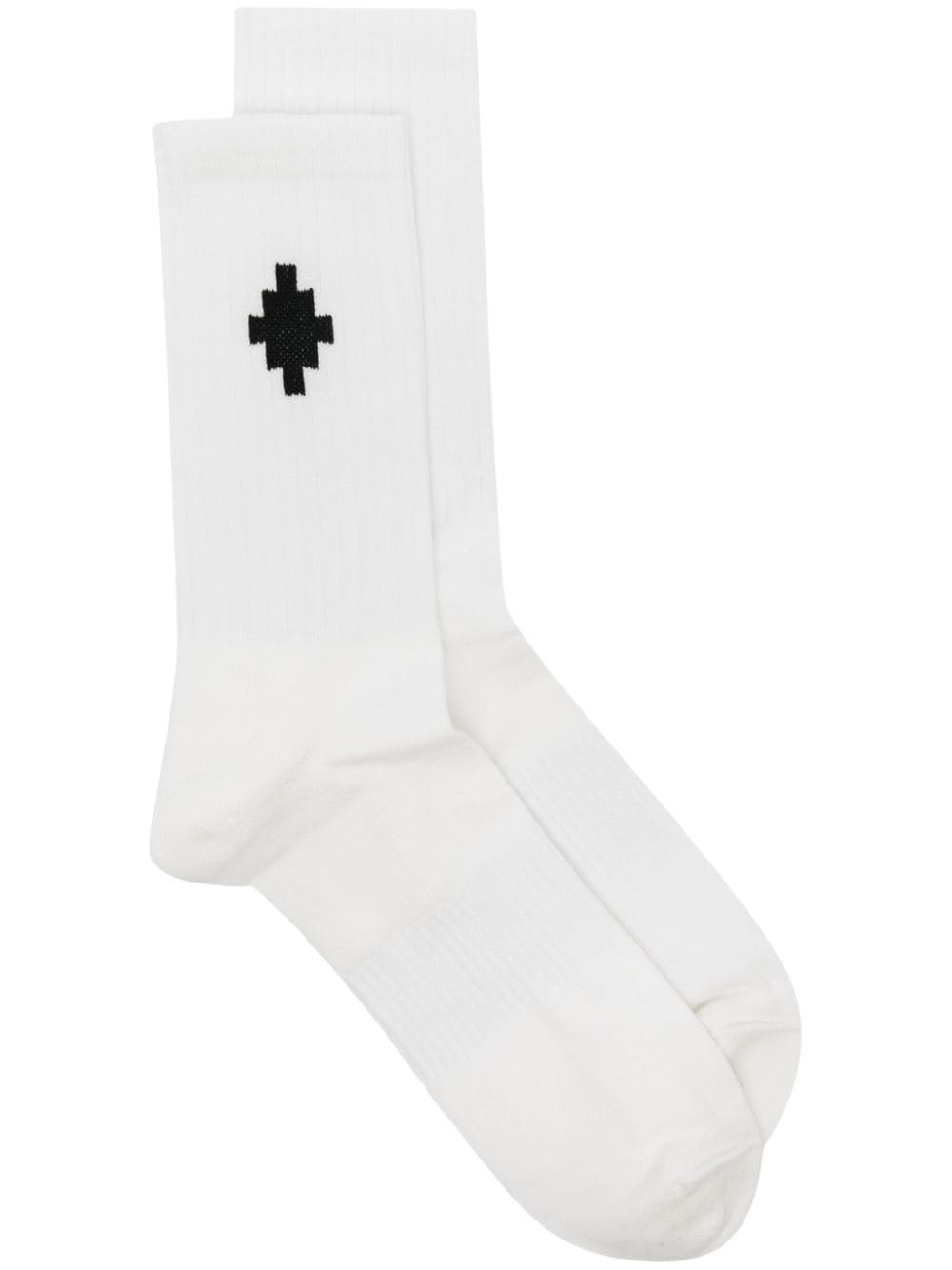 Marcelo Burlon County of Milan Cross-intarsia ribbed socks - White von Marcelo Burlon County of Milan