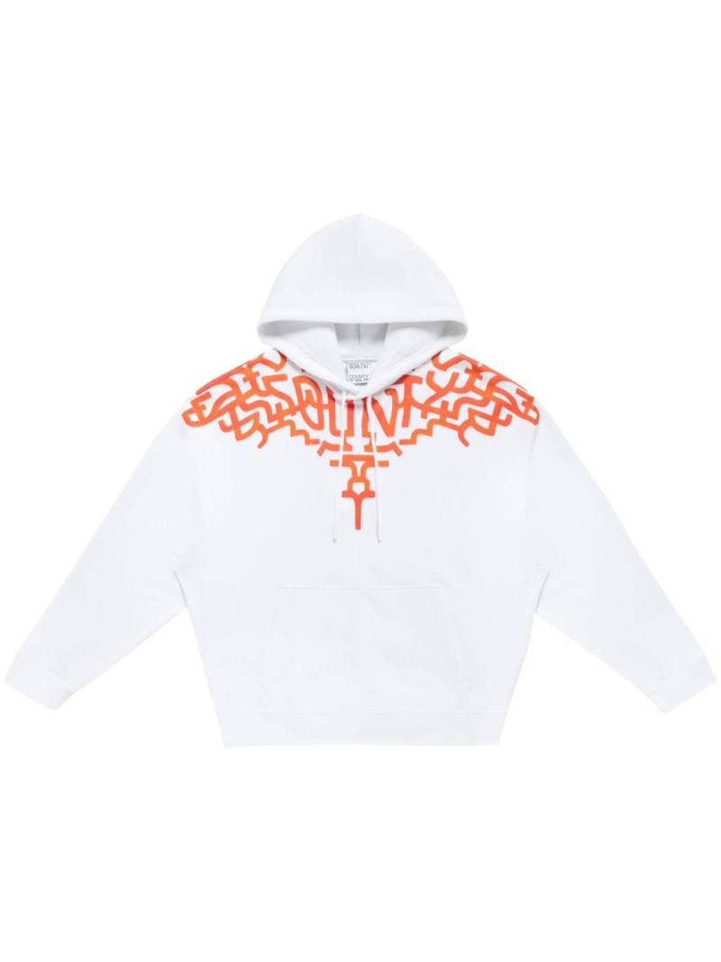 Marcelo Burlon County of Milan Graffiti Wings cotton hoodie - White von Marcelo Burlon County of Milan