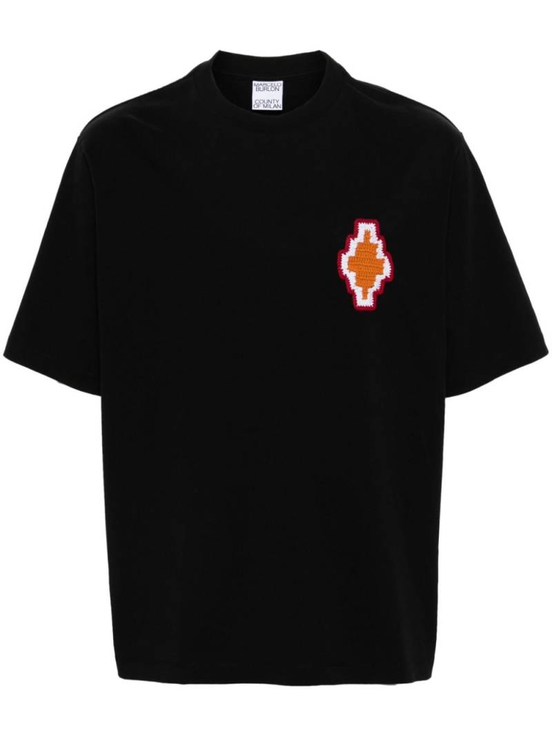 Marcelo Burlon County of Milan Macrame Cross cotton T-shirt - Black von Marcelo Burlon County of Milan
