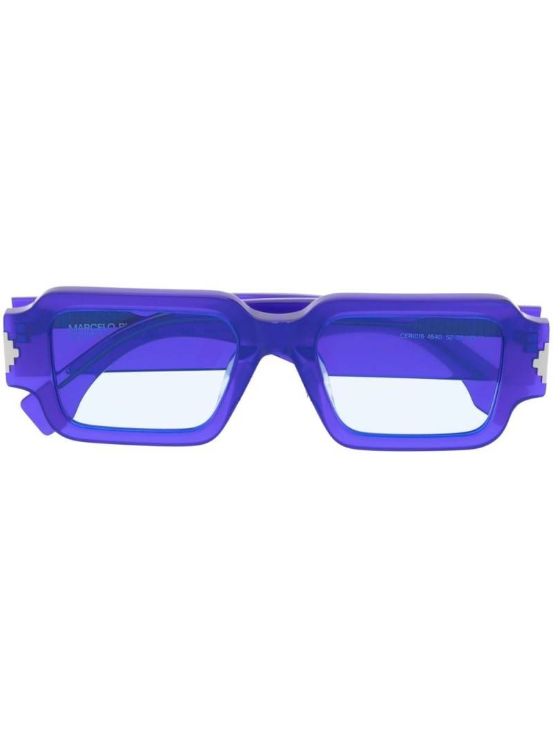 Marcelo Burlon County of Milan Maiten rectangular-frame sunglasses - Blue von Marcelo Burlon County of Milan