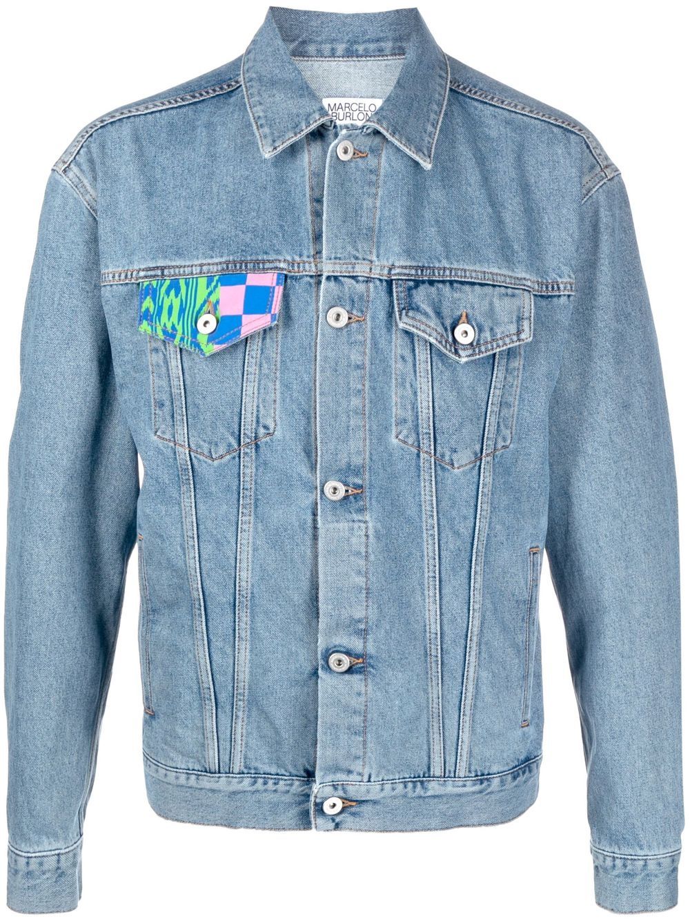 Marcelo Burlon County of Milan Mix&Match denim jacket - Blue von Marcelo Burlon County of Milan