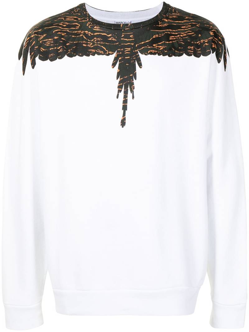 Marcelo Burlon County of Milan Wings-print long-sleeve T-shirt - White von Marcelo Burlon County of Milan