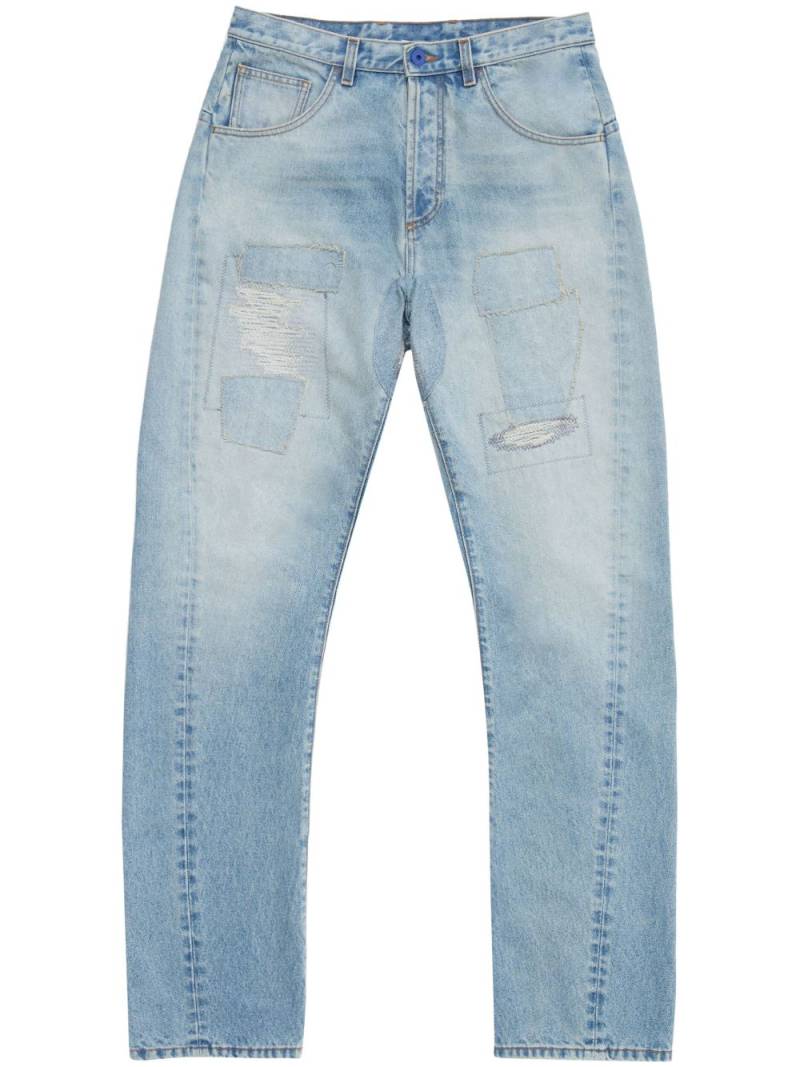 Marcelo Burlon County of Milan bleached straight-leg jeans - Blue von Marcelo Burlon County of Milan