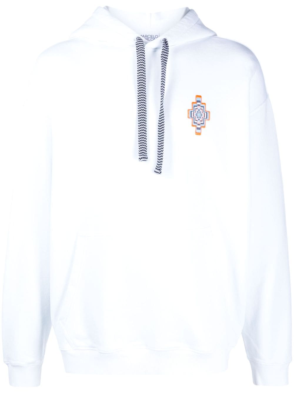 Marcelo Burlon County of Milan embroidered cross logo hoodie - White von Marcelo Burlon County of Milan