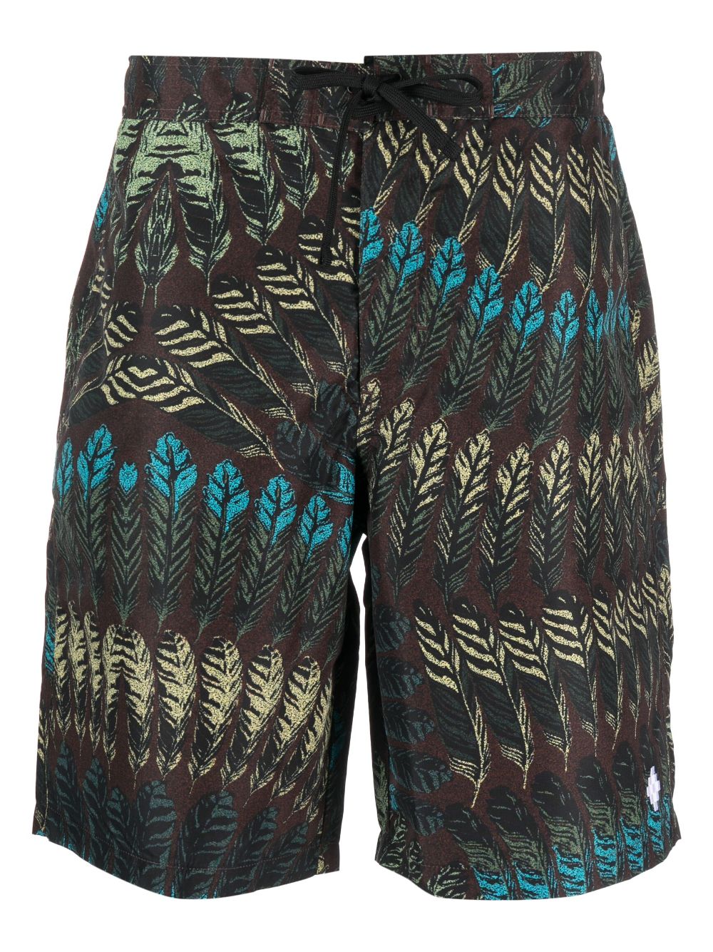 Marcelo Burlon County of Milan feather-print swim shorts - Brown von Marcelo Burlon County of Milan