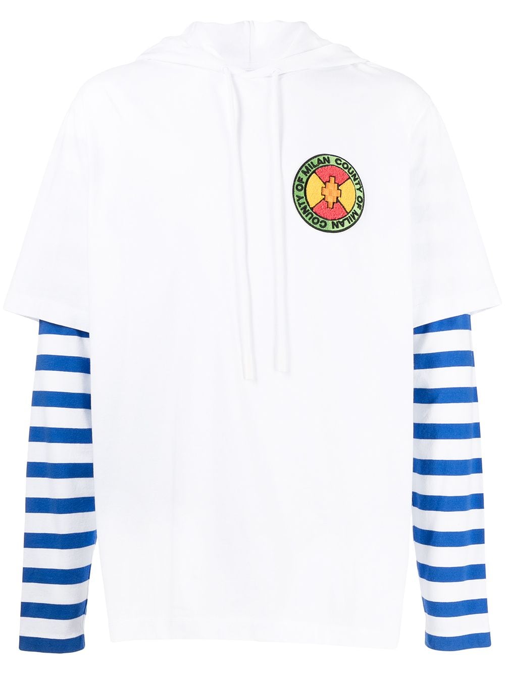 Marcelo Burlon County of Milan layered logo-print hoodie - White von Marcelo Burlon County of Milan