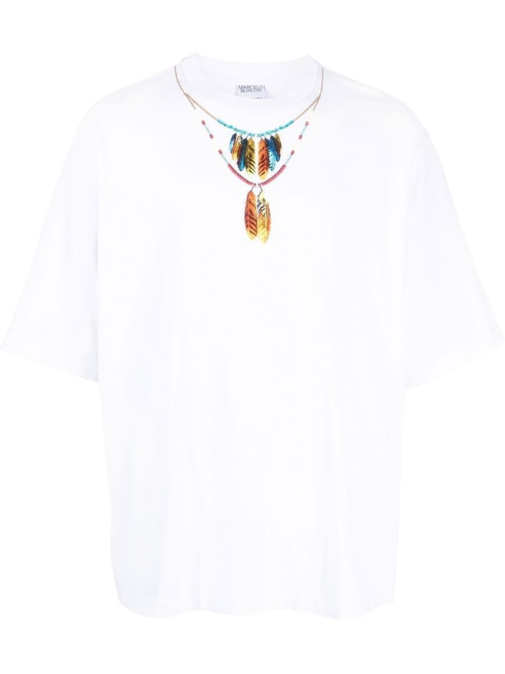 Marcelo Burlon County of Milan necklace-print short-sleeve T-Shirt - White von Marcelo Burlon County of Milan