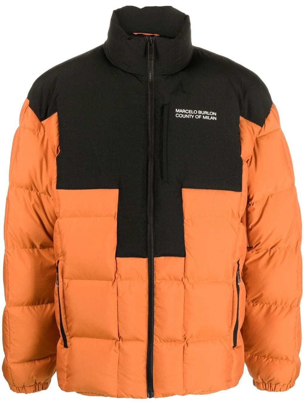 Marcelo Burlon County of Milan padded zip-up jacket - Orange von Marcelo Burlon County of Milan