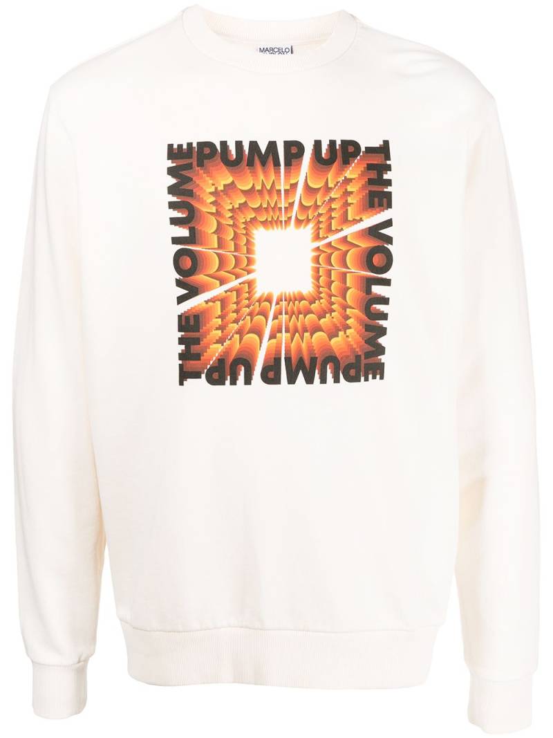 Marcelo Burlon County of Milan slogan-print cotton sweatshirt - White von Marcelo Burlon County of Milan