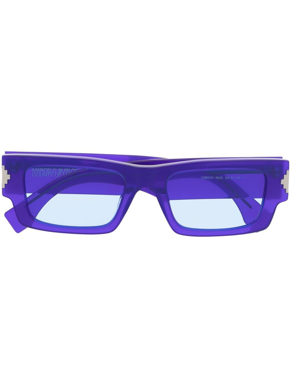 Marcelo Burlon County of Milan square-frame transparent sunglasses - Blue von Marcelo Burlon County of Milan