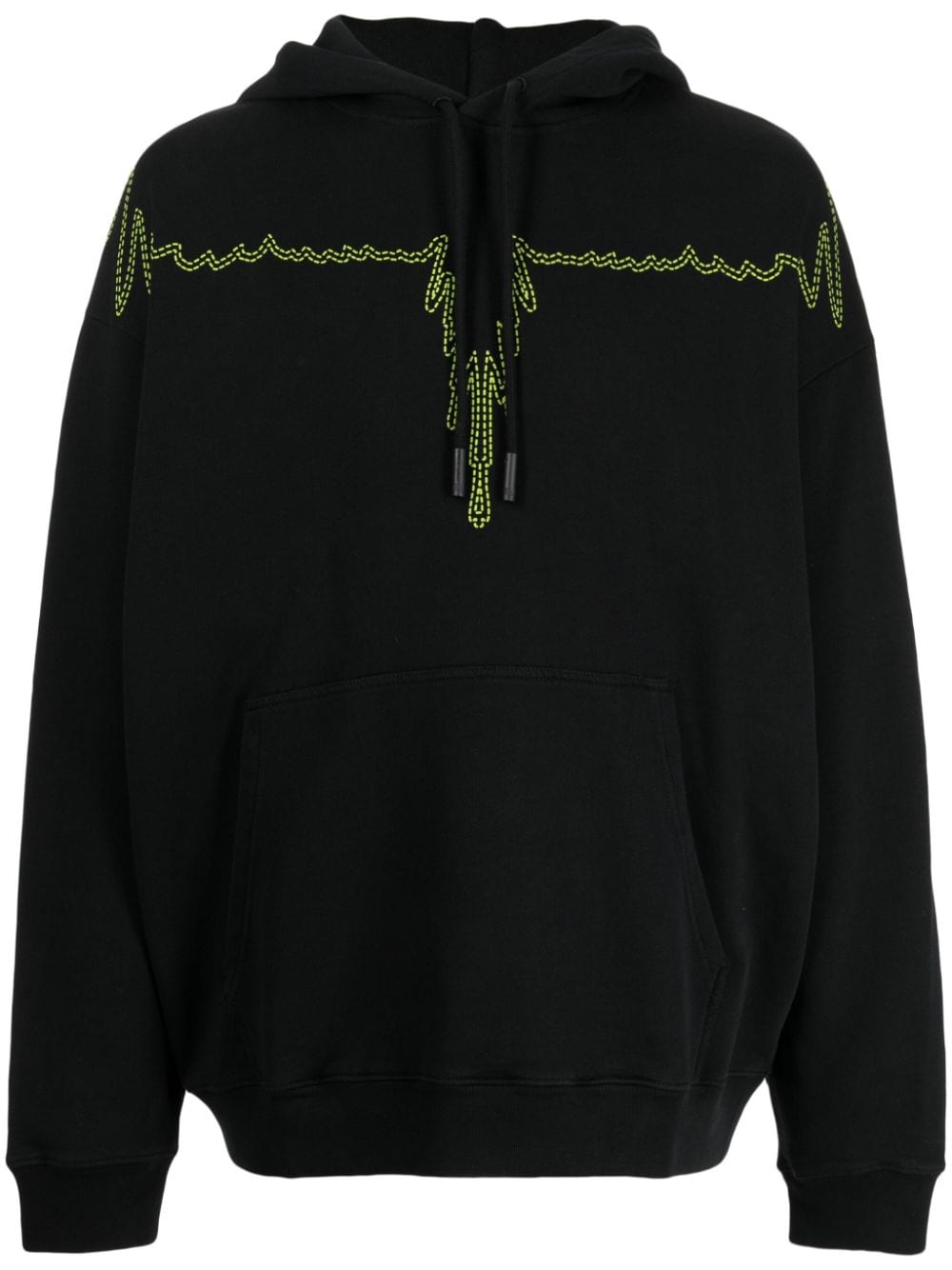 Marcelo Burlon County of Milan stitch wings cotton hoodie - Black von Marcelo Burlon County of Milan