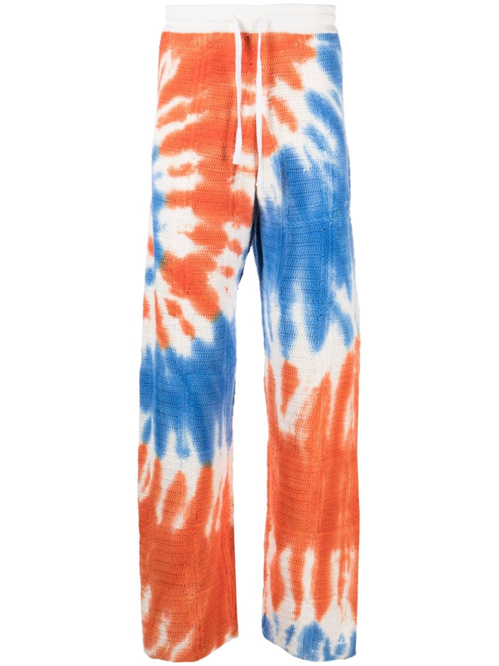 Marcelo Burlon County of Milan tie-dye macramé trousers - Blue von Marcelo Burlon County of Milan