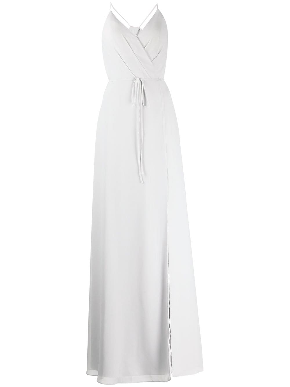 Marchesa Notte Bridesmaids halterneck tie-waist evening gown - Grey von Marchesa Notte Bridesmaids