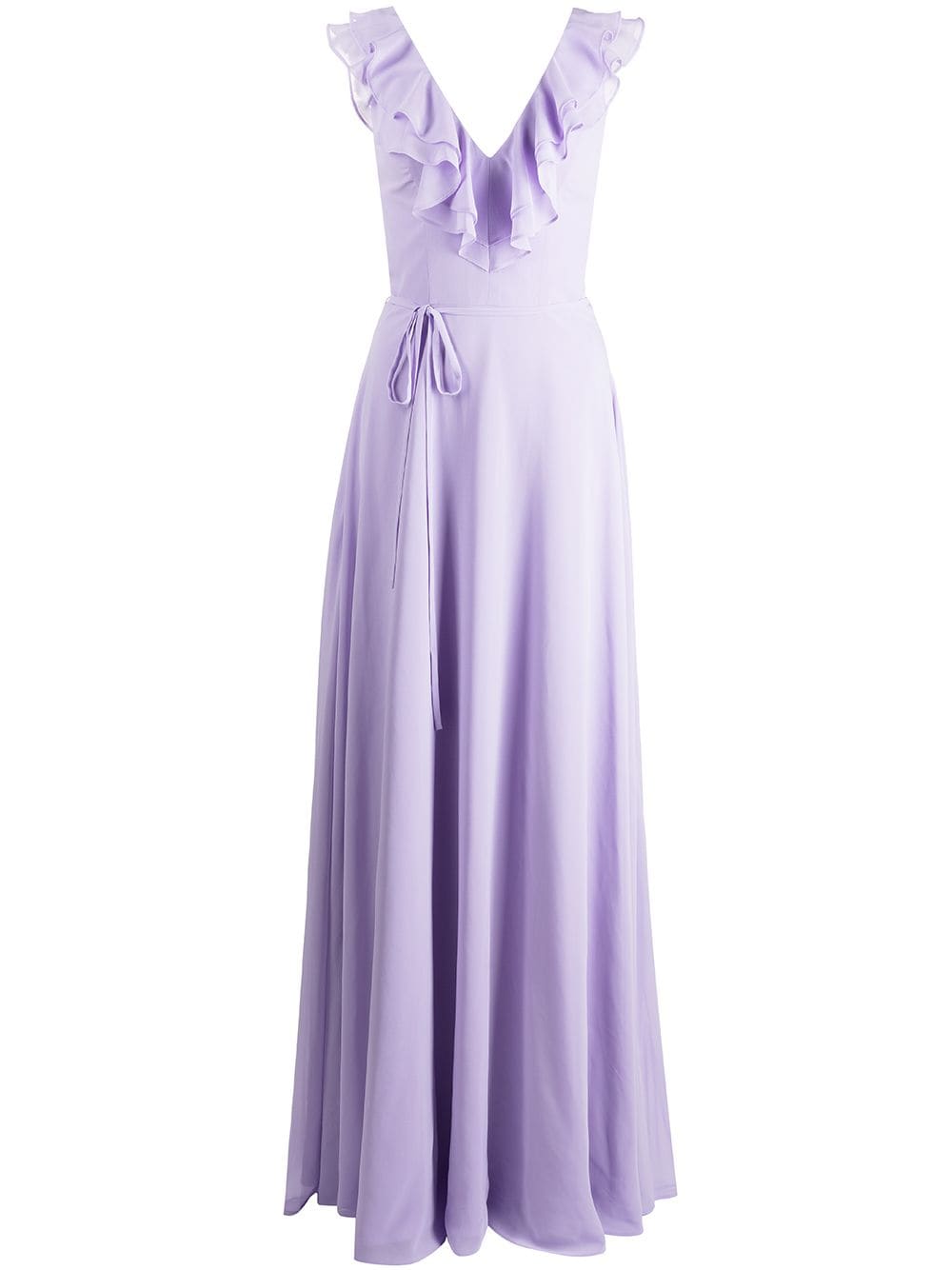 Marchesa Notte Bridesmaids ruffle-trim floor-length gown - Purple von Marchesa Notte Bridesmaids