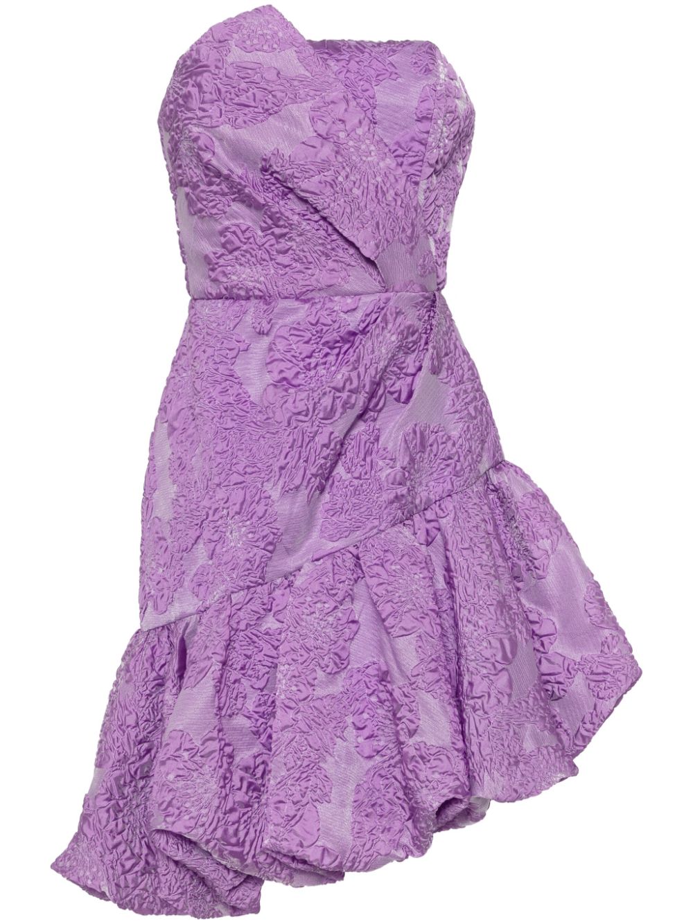 Marchesa Notte Calathea asymmetric minidress - Purple von Marchesa Notte