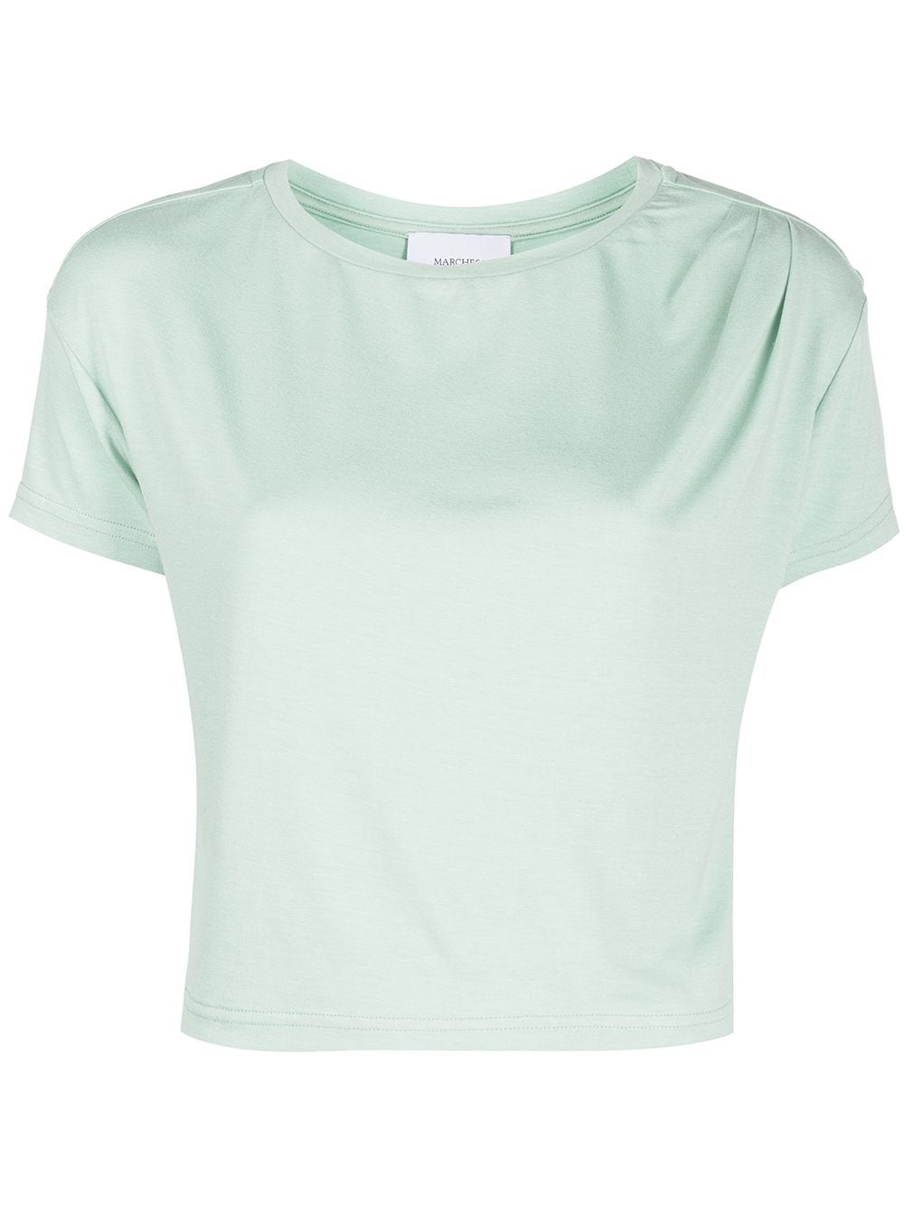 Marchesa Notte round neck cropped T-shirt - Green von Marchesa Notte
