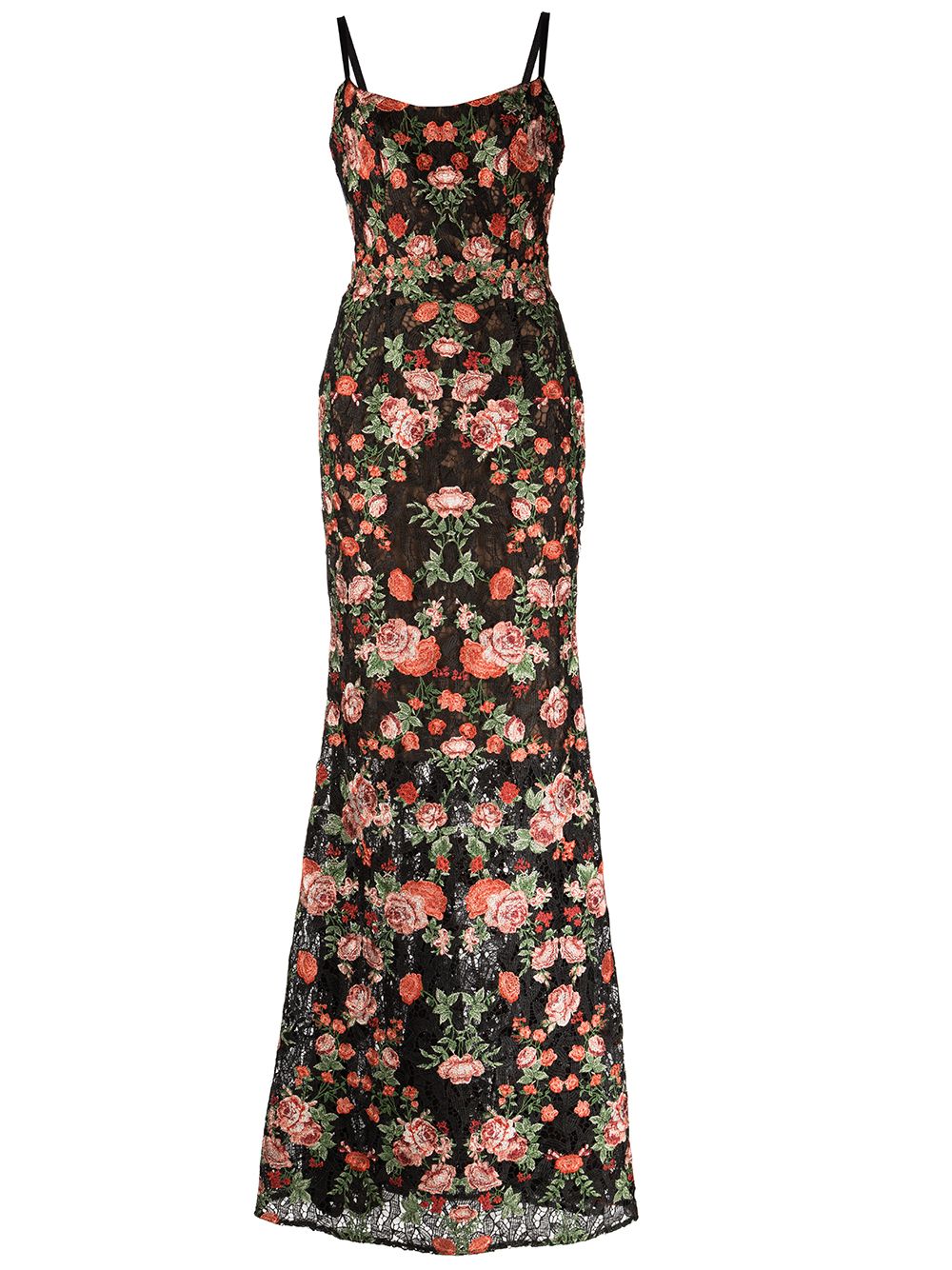 Marchesa Notte embroidered floral evening gown - Black von Marchesa Notte