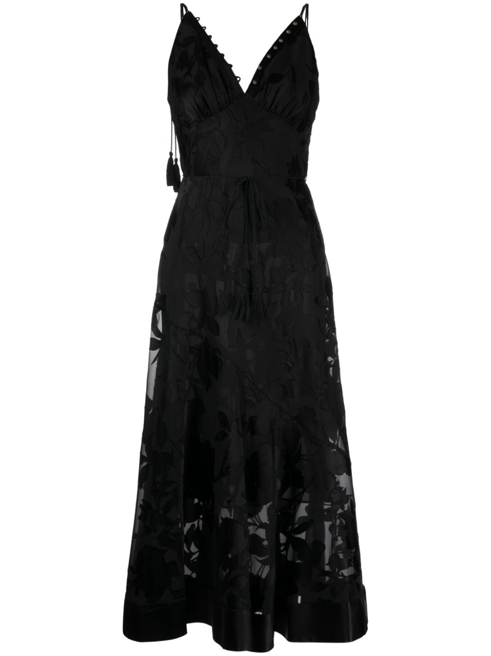 Marchesa Rosa Niobe velvet slip dress - Black von Marchesa Rosa