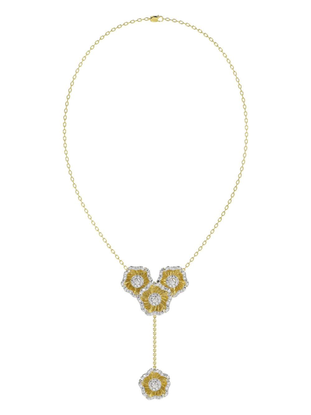 Marchesa 18kt rose gold floral diamond necklace von Marchesa