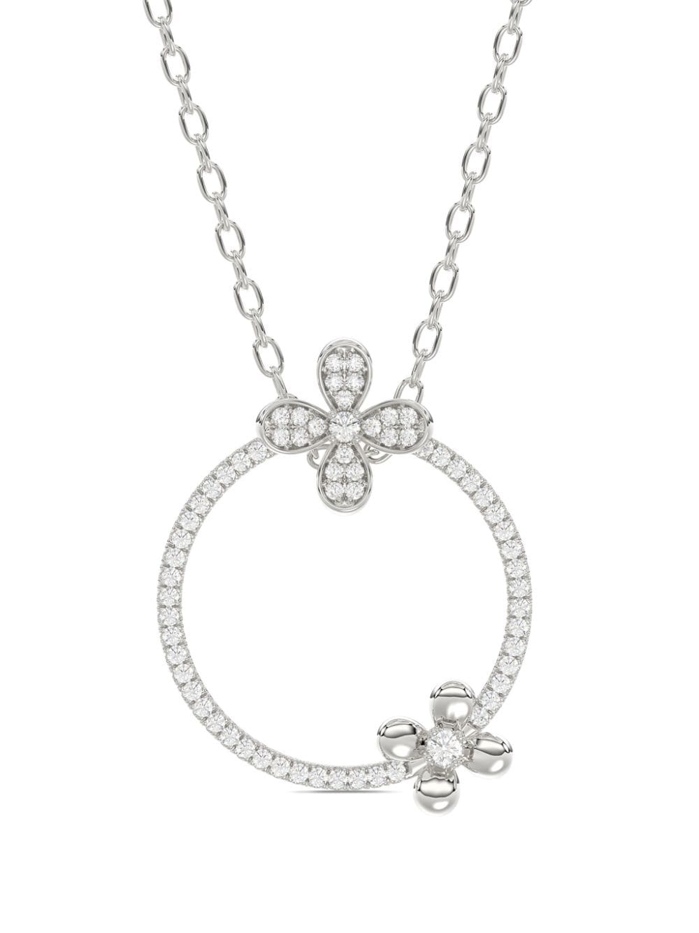 Marchesa 18kt white gold floral diamond necklace von Marchesa