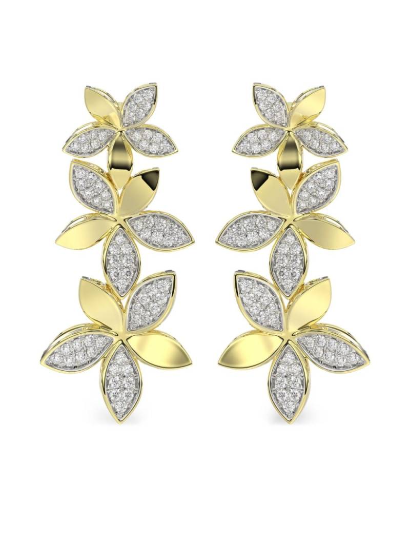 Marchesa 18kt yellow gold Wild Flower diamond earrings von Marchesa