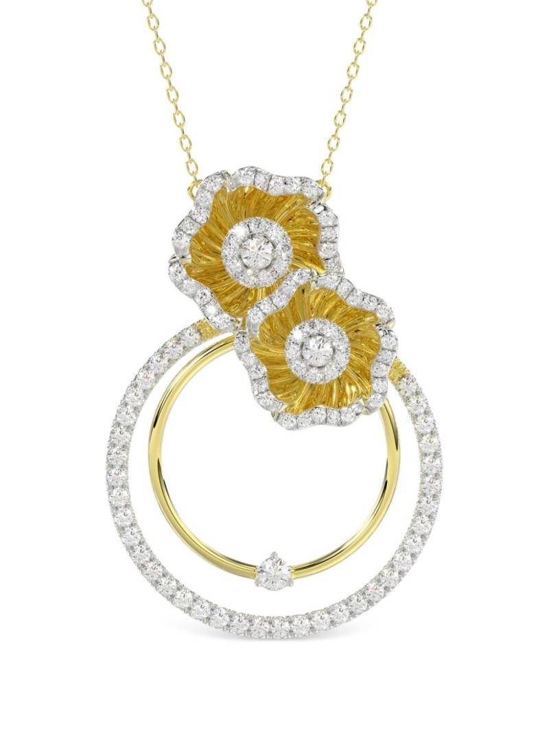 Marchesa 18kt yellow gold floral diamond necklace von Marchesa