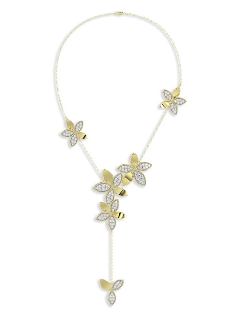Marchesa 18kt yellow gold floral diamond necklace von Marchesa
