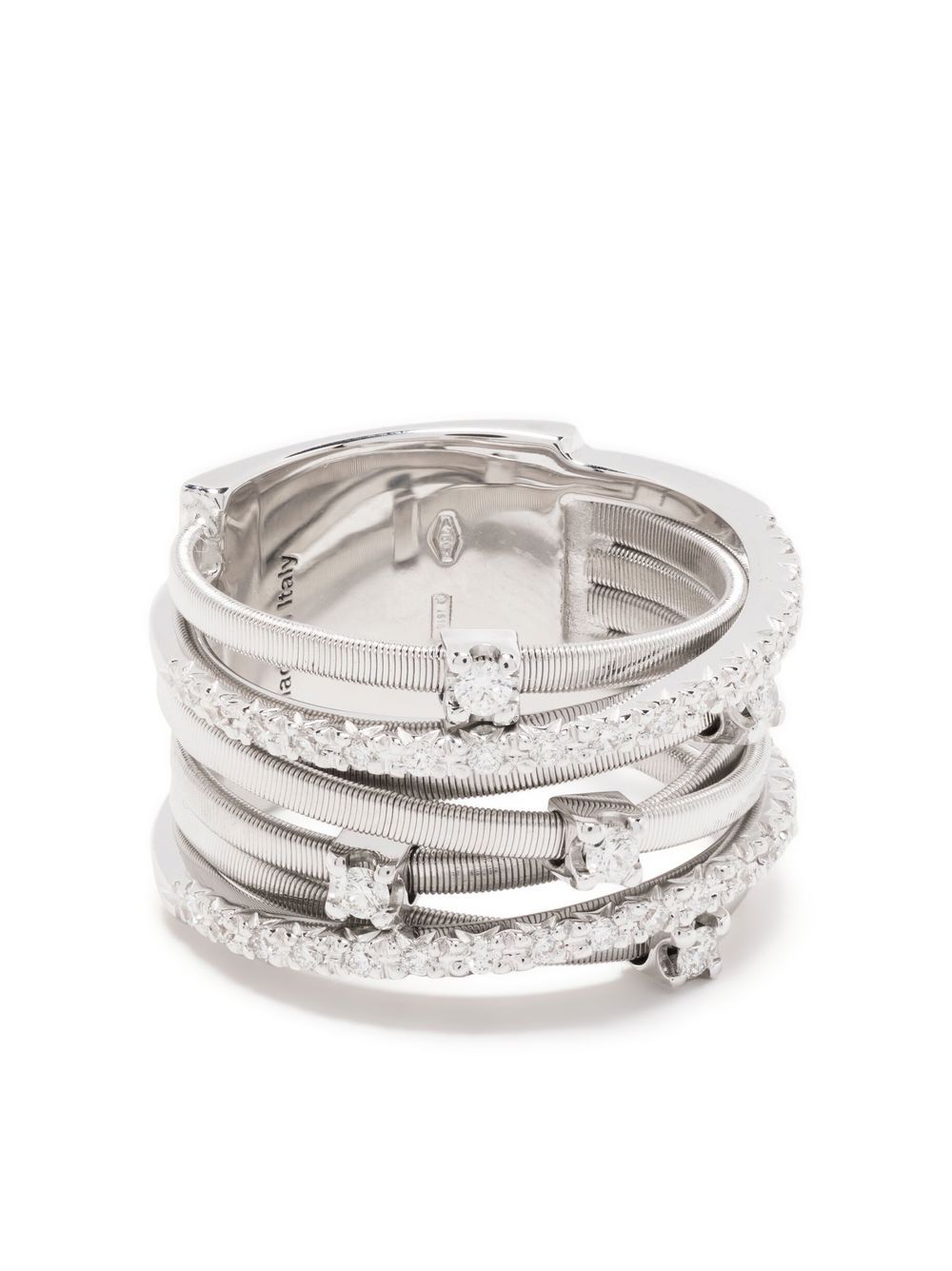 Marco Bicego 18kt white gold diamond multi-band ring - Silver von Marco Bicego