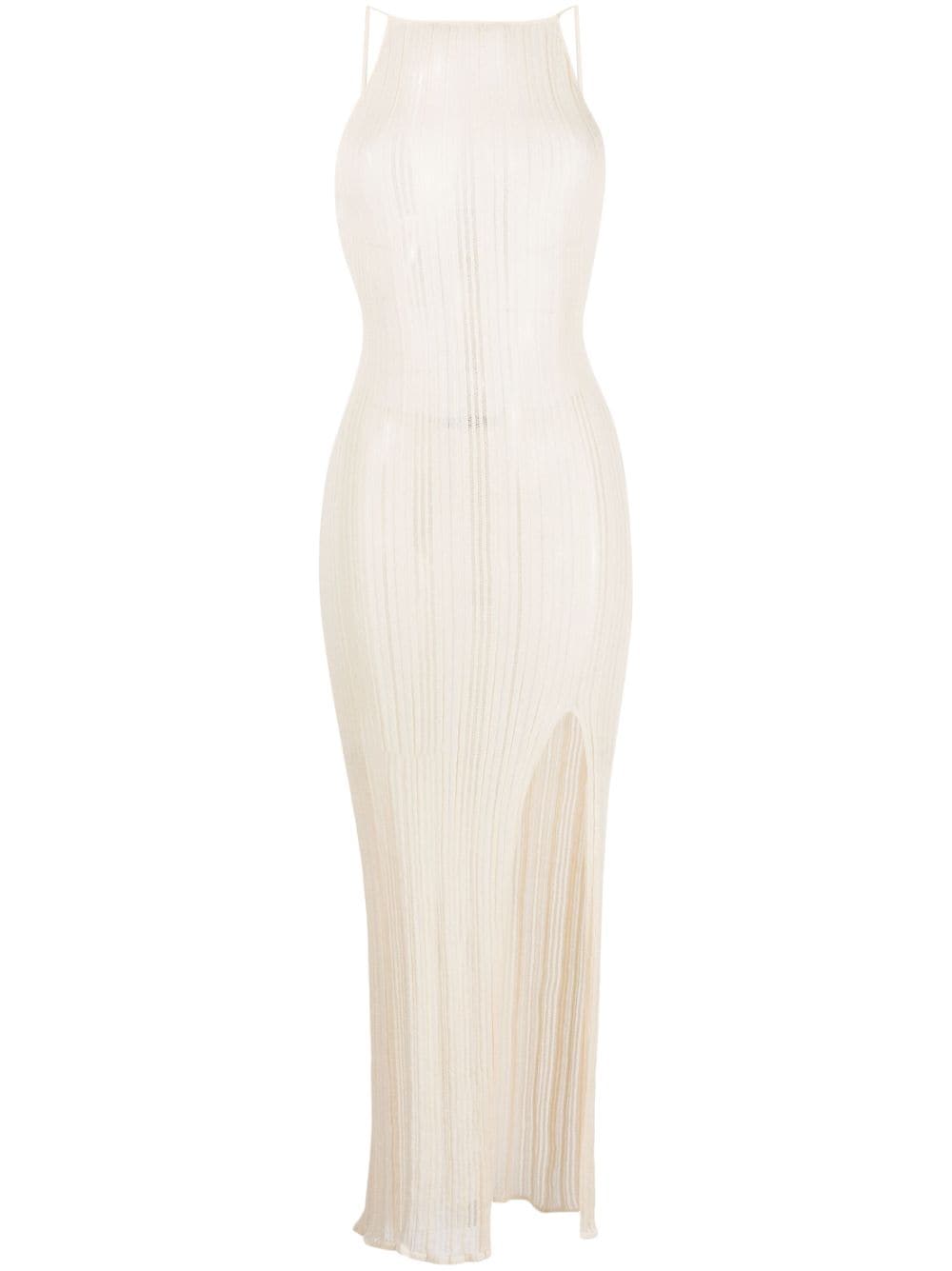 Marco Rambaldi knitted semi-sheer dress - White von Marco Rambaldi