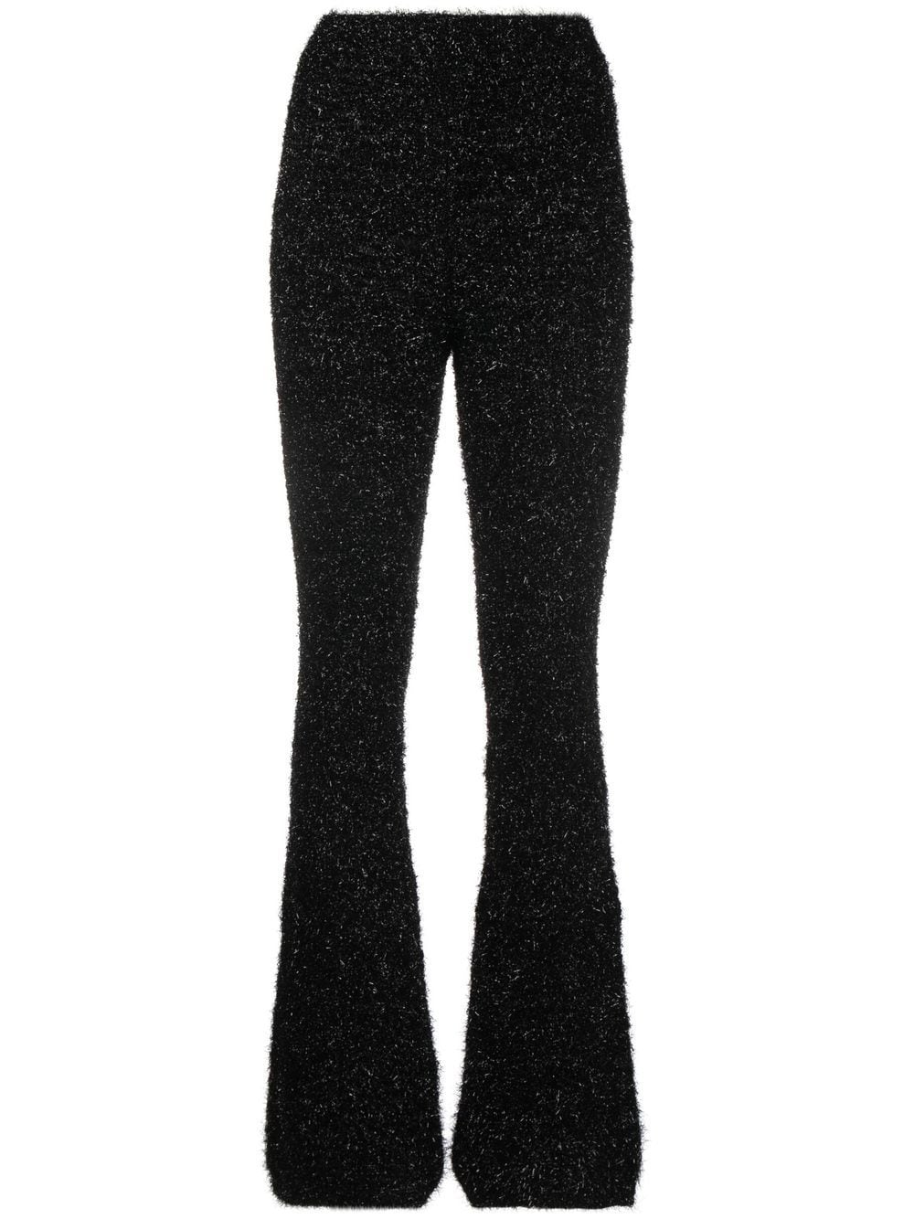 Marco Rambaldi metallic-effect knitted trousers - Black von Marco Rambaldi