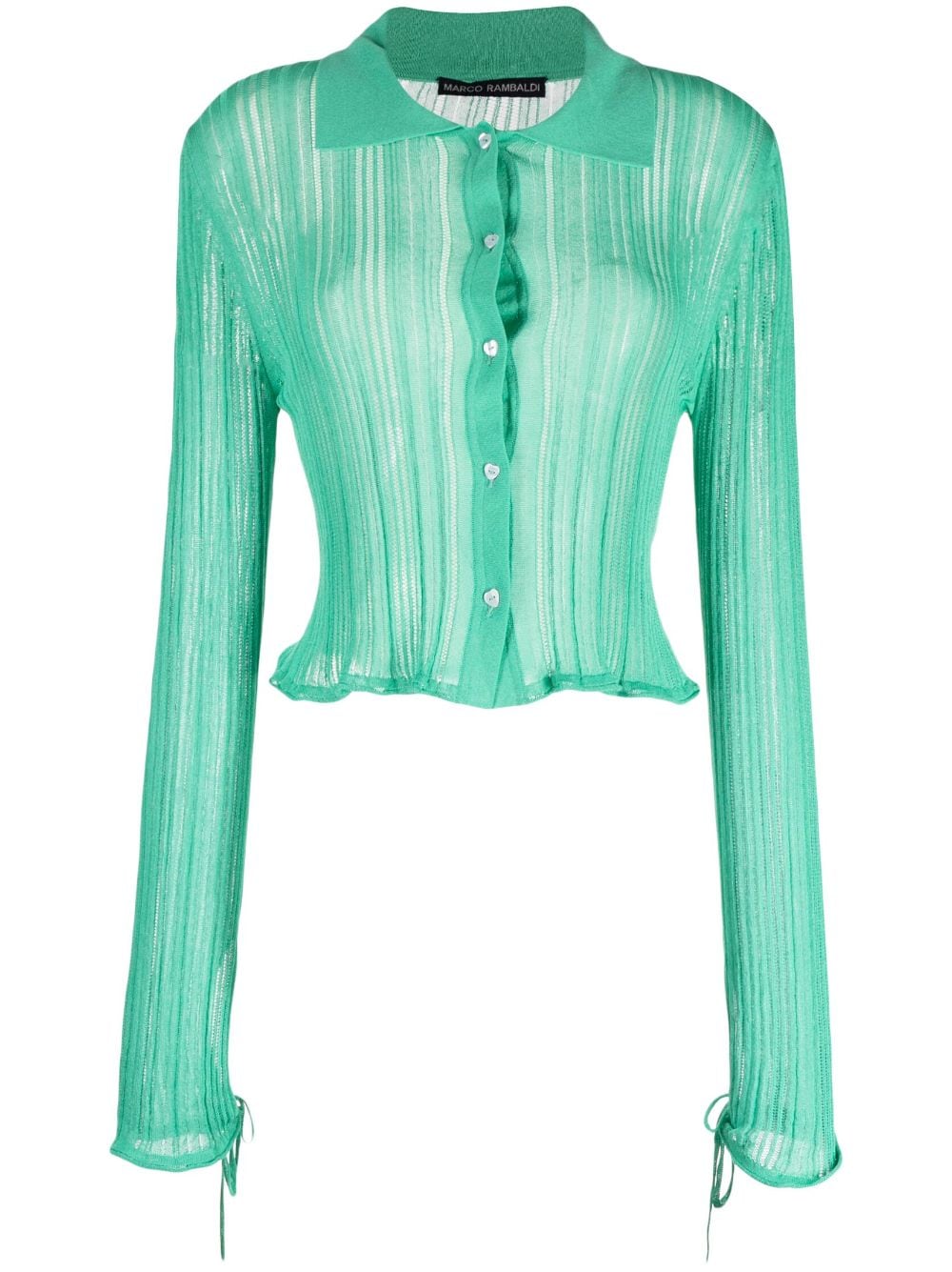 Marco Rambaldi semi-sheer knitted cardigan - Green von Marco Rambaldi