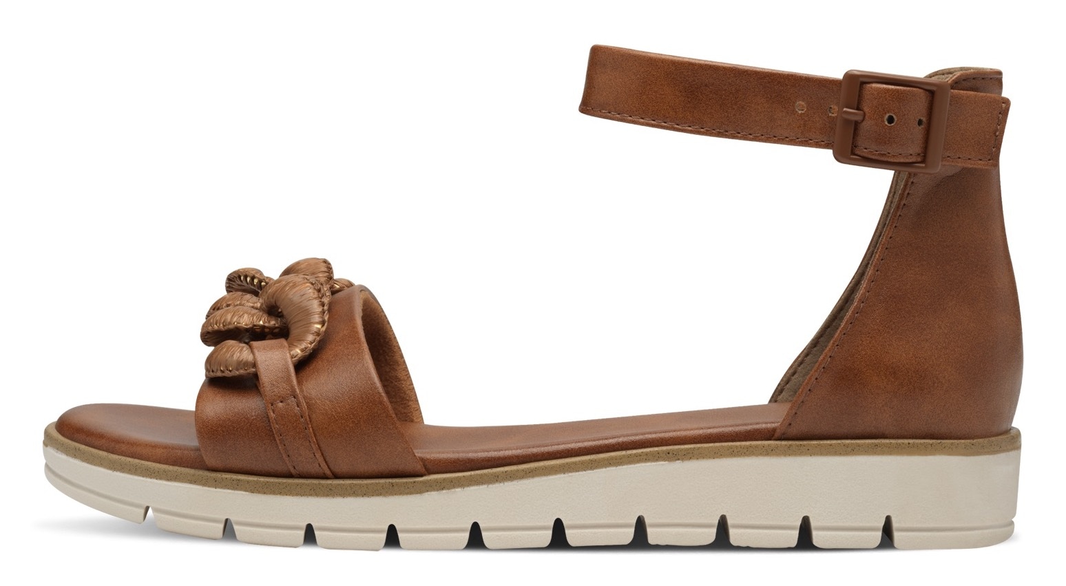 MARCO TOZZI Riemchensandale, Keilabsatz, Sommerschuh, Sandalette, mit Zierkette Ton in Ton MARCO TOZZI Riemchensandale, Keilabsatz, Sommerschuh, Sandalette, mit Zierkette Ton in Ton von Marco Tozzi