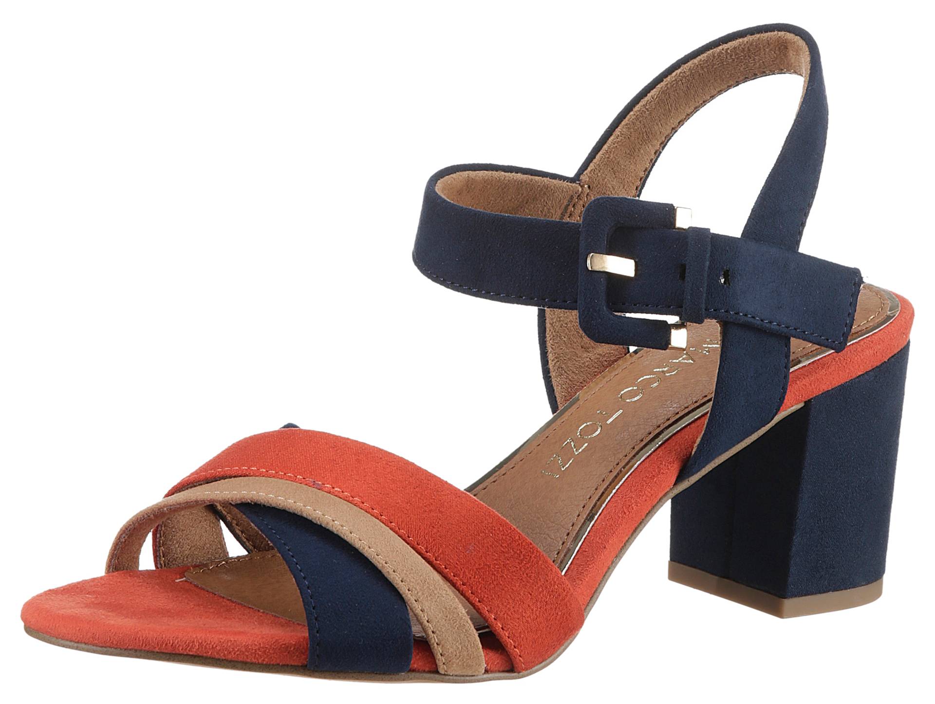 MARCO TOZZI Sandalette, Blockabsatz, Sommerschuh, Sandale mit verstellbarem Fesselriemchen von Marco Tozzi