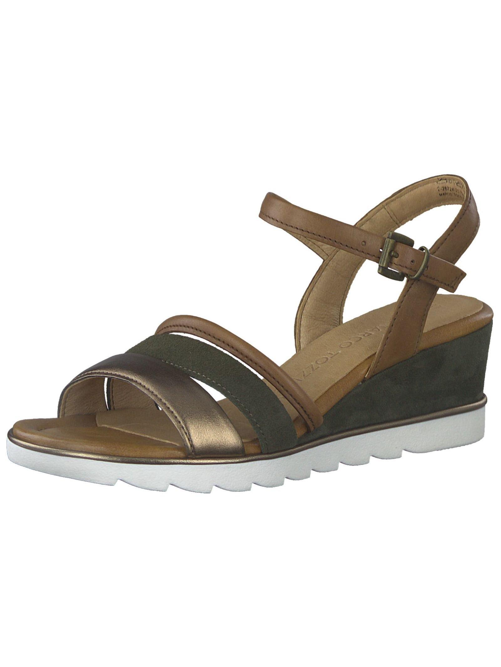 Sandalen Damen Khaki 38 von Marco Tozzi